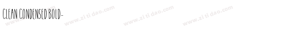 Clean Condensed Bold字体转换